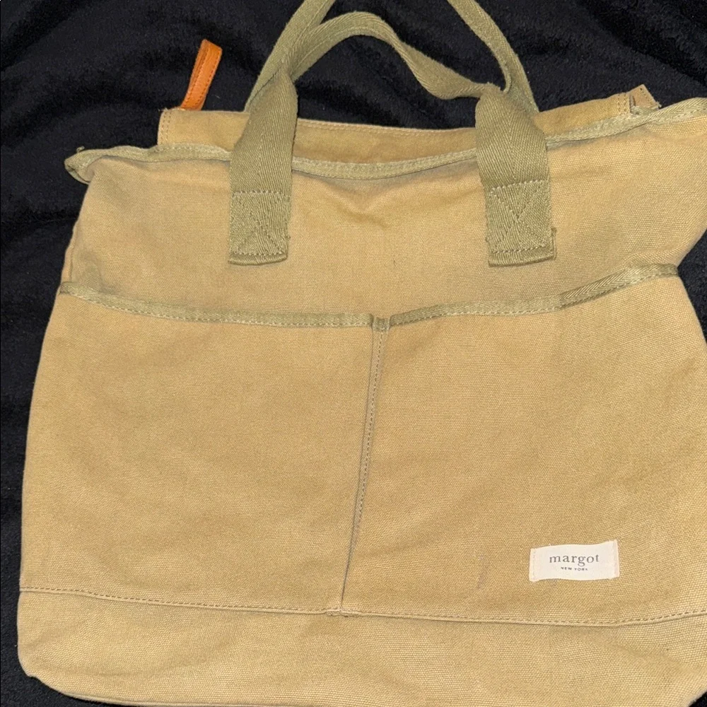 Margot Khaki Canvas Tote Blair - Picture 2 of 12